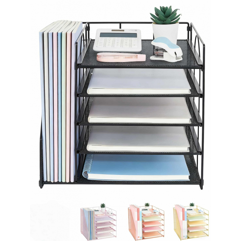 File Cabinet - 5-Tier Multi-Layer File Rack Office Desktop