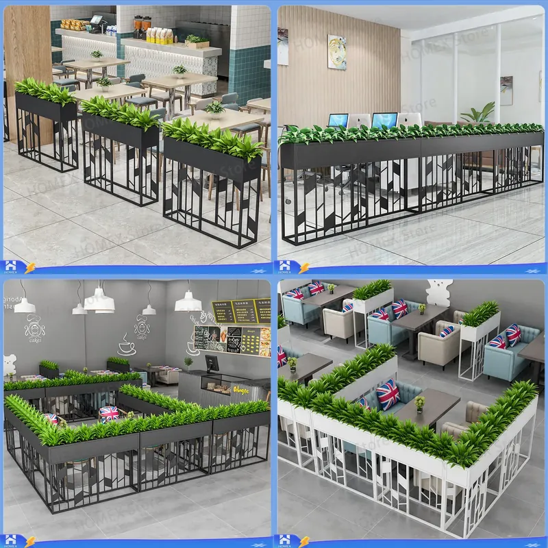 Partition Screen Divider - Industrial Wrought Iron Room Divider Shelf