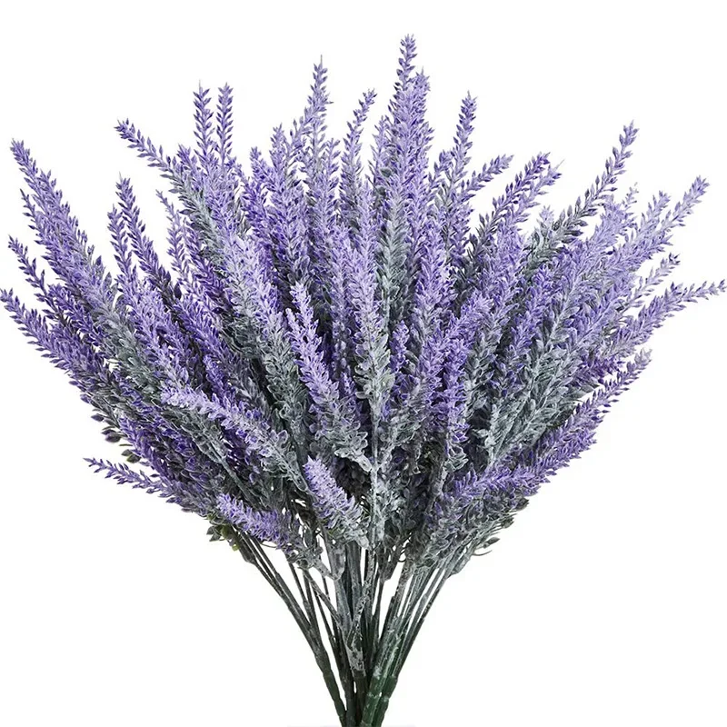 Office Furniture Brands - 1 Bundle Purple Artificial Lavender Flowers