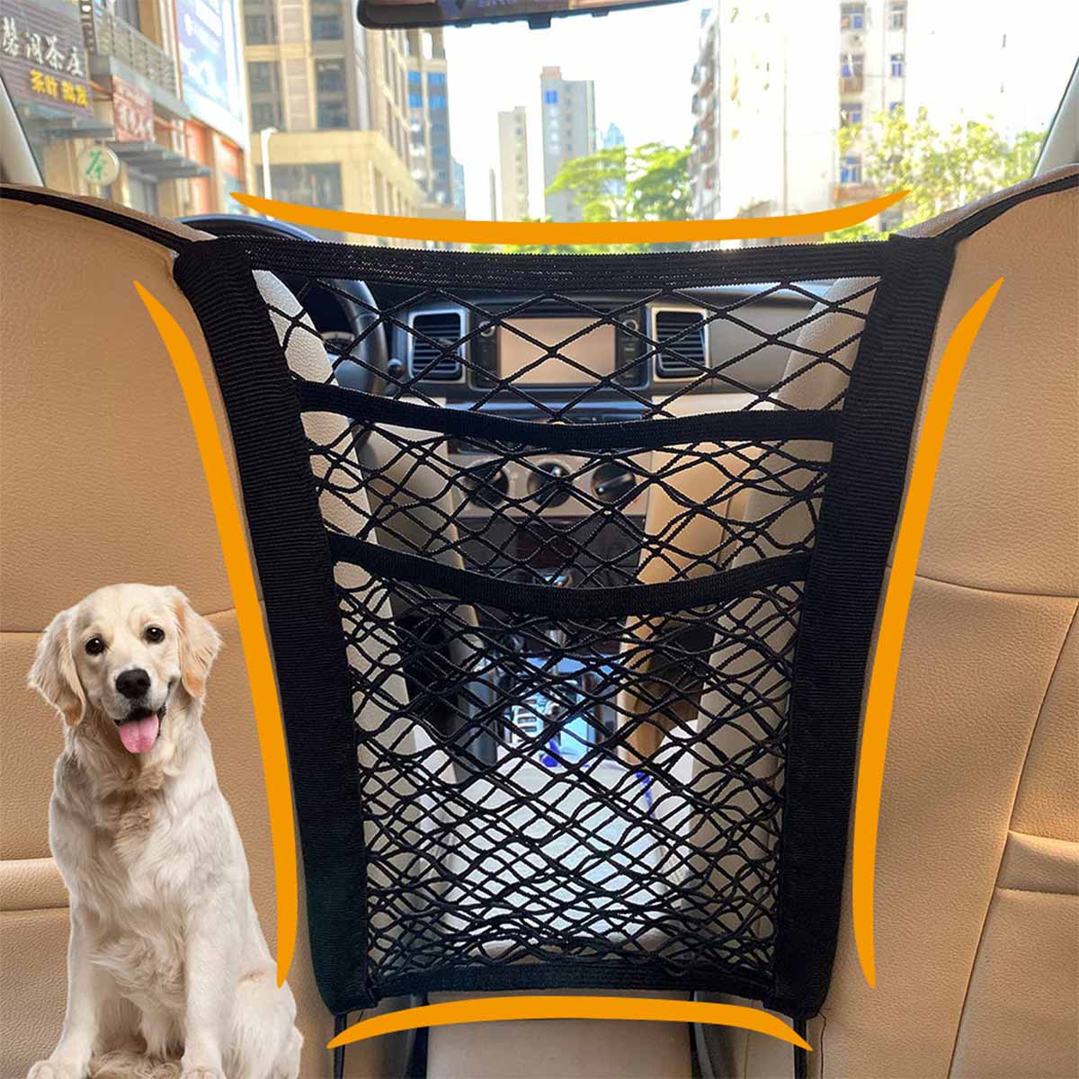 Partition Screen Divider - Pet Dog Rear Seat Car Fence