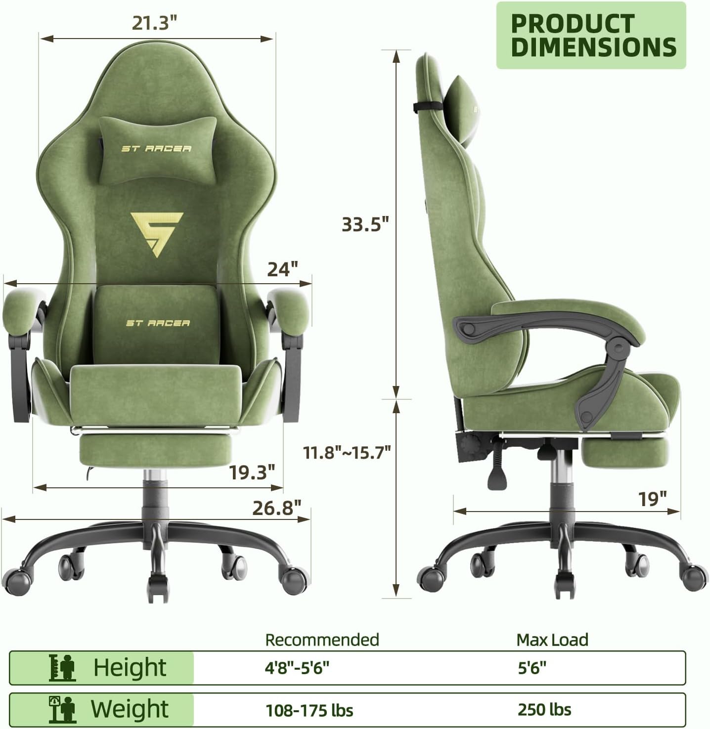 Gaming Chair Racing for Adult, - Office Chair Cushion review and price