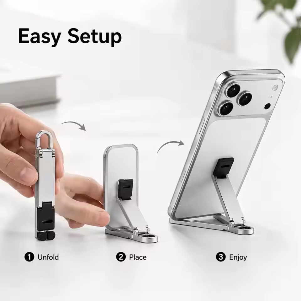 Foldable Keychain Phone Stand  - Standing Desk review and price
