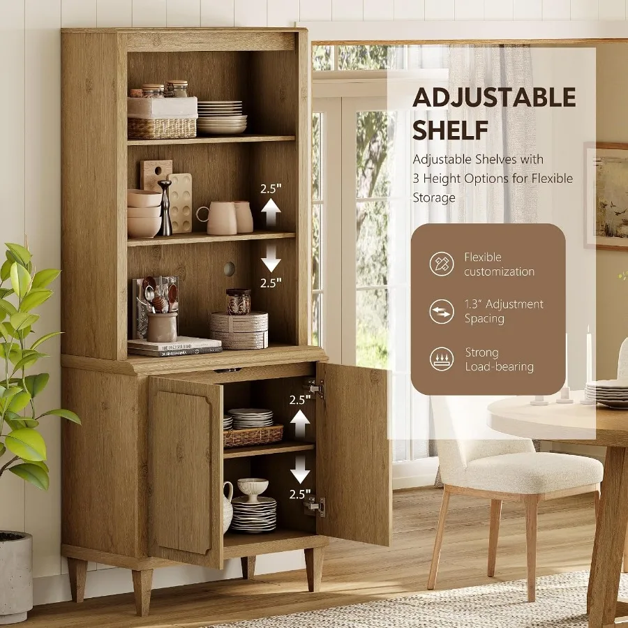72.8 Tall Bookshelf with Doors - Bookshelf review and price