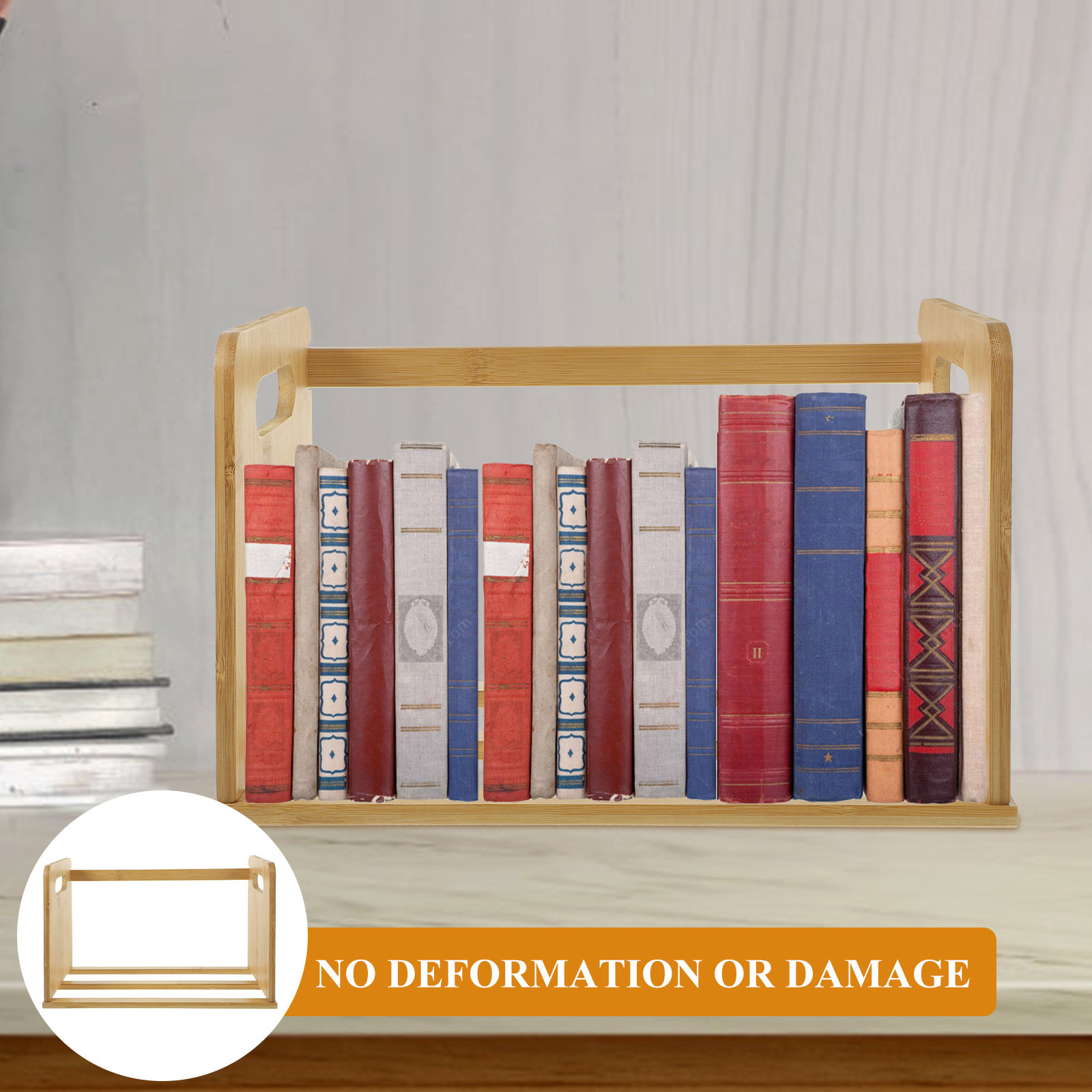 Wooden Desktop Bookshelf Vinyl - Desk Organizer review and price