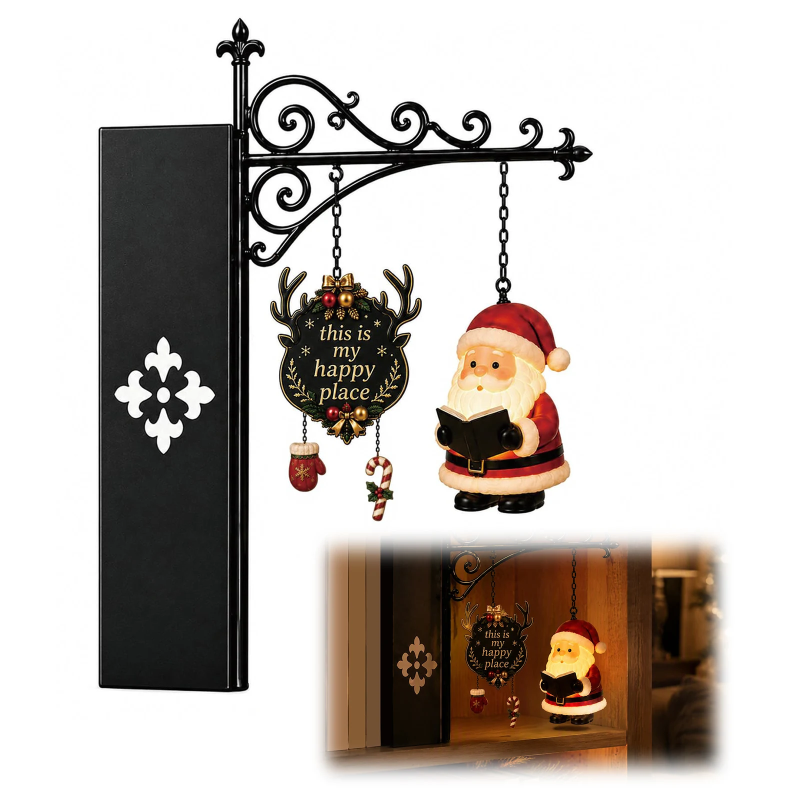 LED Bookshelf Santa Claus Chri - Bookshelf review and price