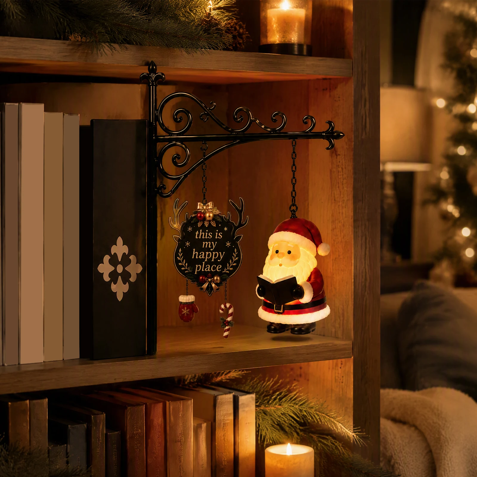 LED Bookshelf Santa Claus Chri - Bookshelf review and price