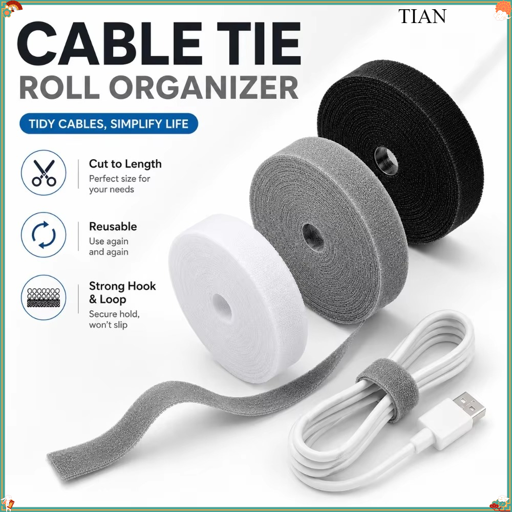 1PC Reusable Cable Tie Roll Cu - Desk Organizer review and price