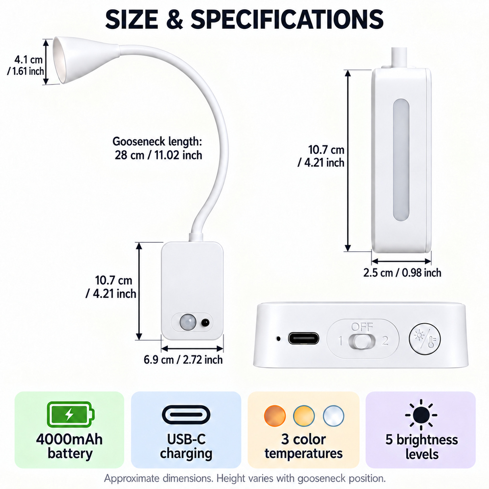 4000mAh Rechargeable Magnetic  - Desk Lamp review and price